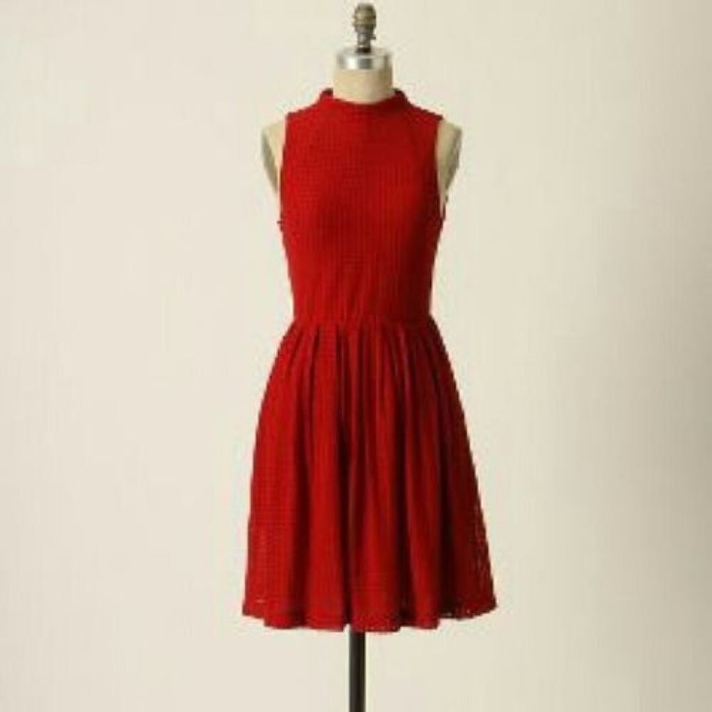 Anthropologie Deletta Cosgrove Dress textured retr - Picture 1 of 3